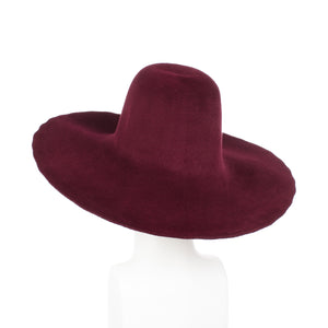 Millinery Supplies UK Ruby Red Velour Peachbloom Capeline