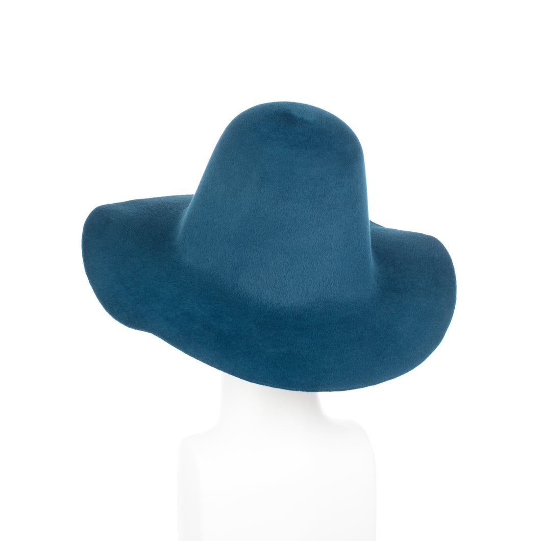 Millinery Supplies UK Teal Velour Peachbloom Flare