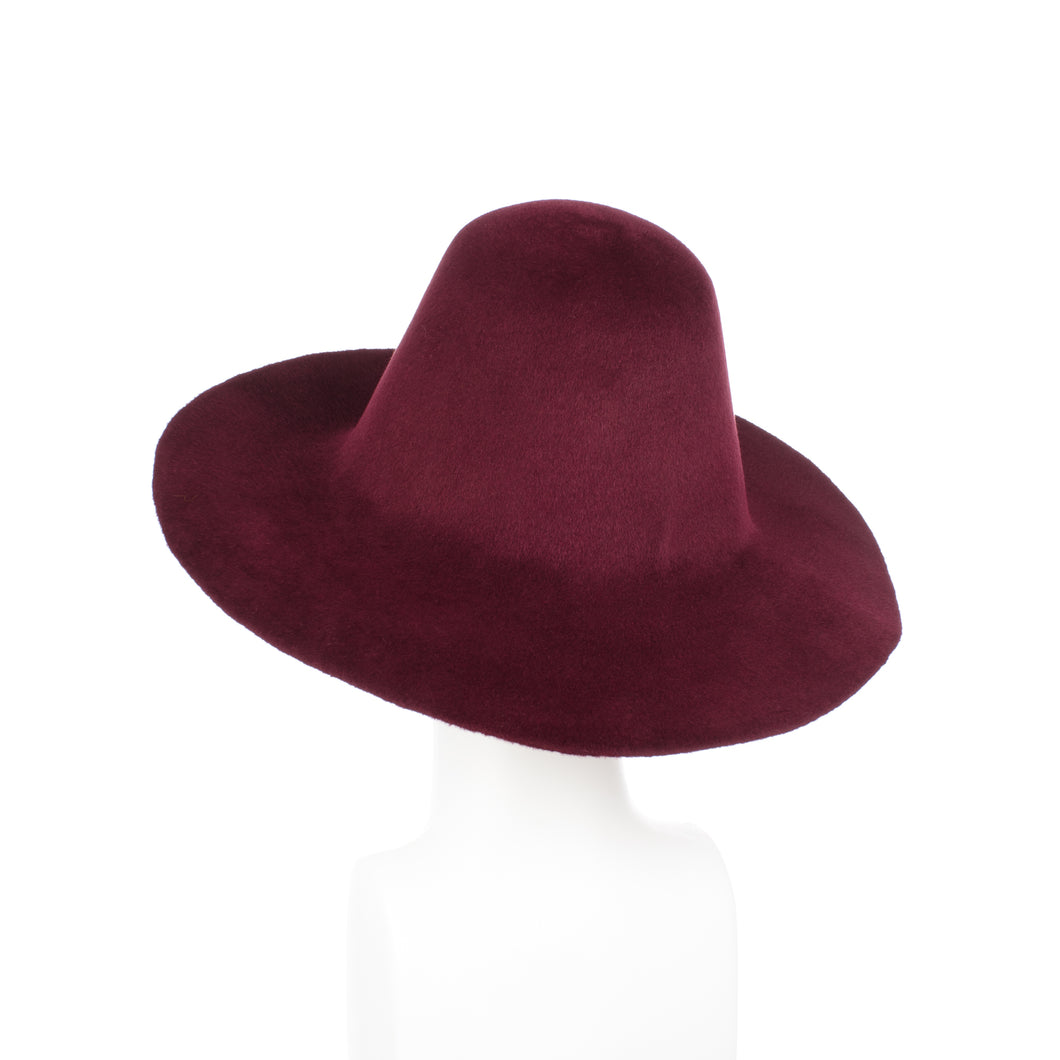 Millinery Supplies UK Ruby Red Velour Peachbloom Flare