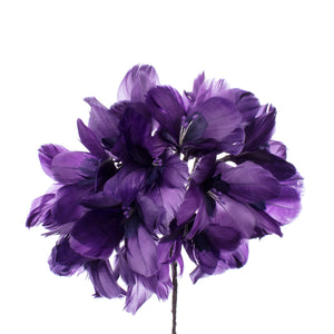 Millinery Supplies UK Purple / Violet Feather Hydrangea
