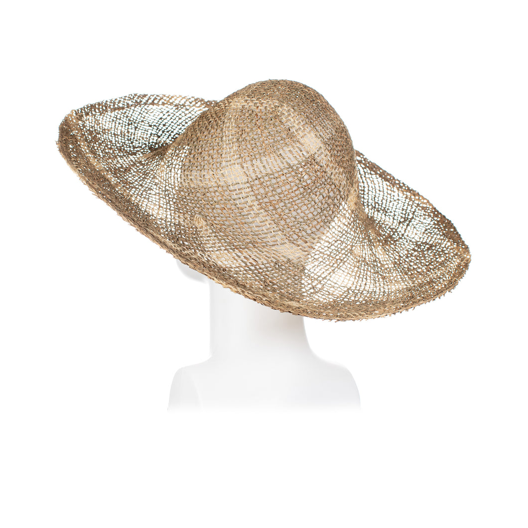 Millinery Supplies UK Twisted Seagrass Diamond Pattern Natural Bleached