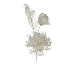 Ivory Feather Peony Millinery Supplies UK