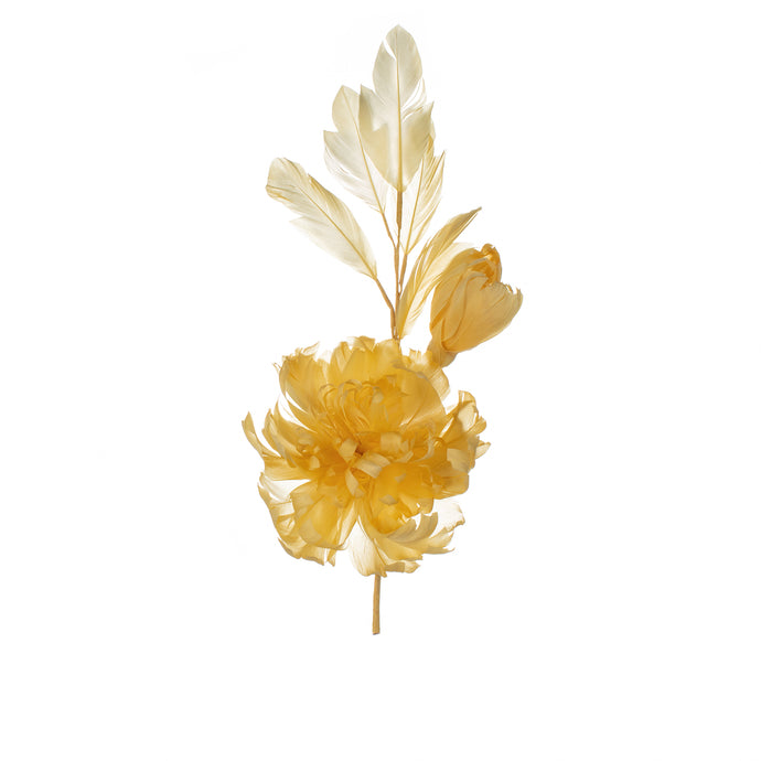 Maize Feather Peony Millinery Supplies UK