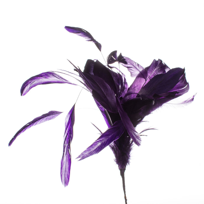 Millinery Supplies UK Purple Lilly with Coq