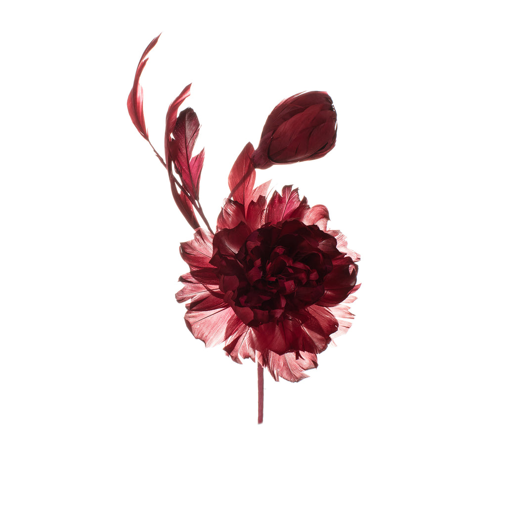 Red Feather Peony Millinery Supplies UK